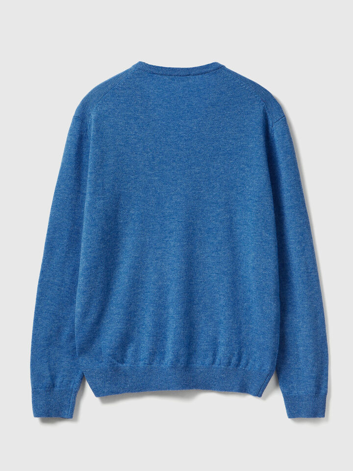 V NECK SWEATER L/S Homme image number 5